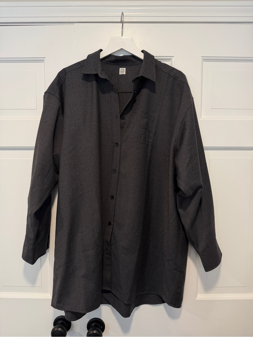Toteme Dark Gray Button-Down Shirt